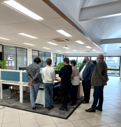 Visite de l'entreprise aux collégiens