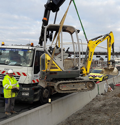 Signalisation lumineuse sur l’A87